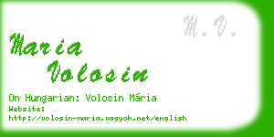 maria volosin business card